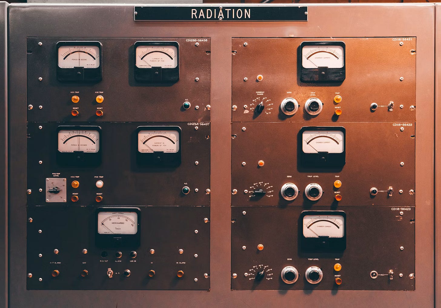 Control panel with multiple gauges