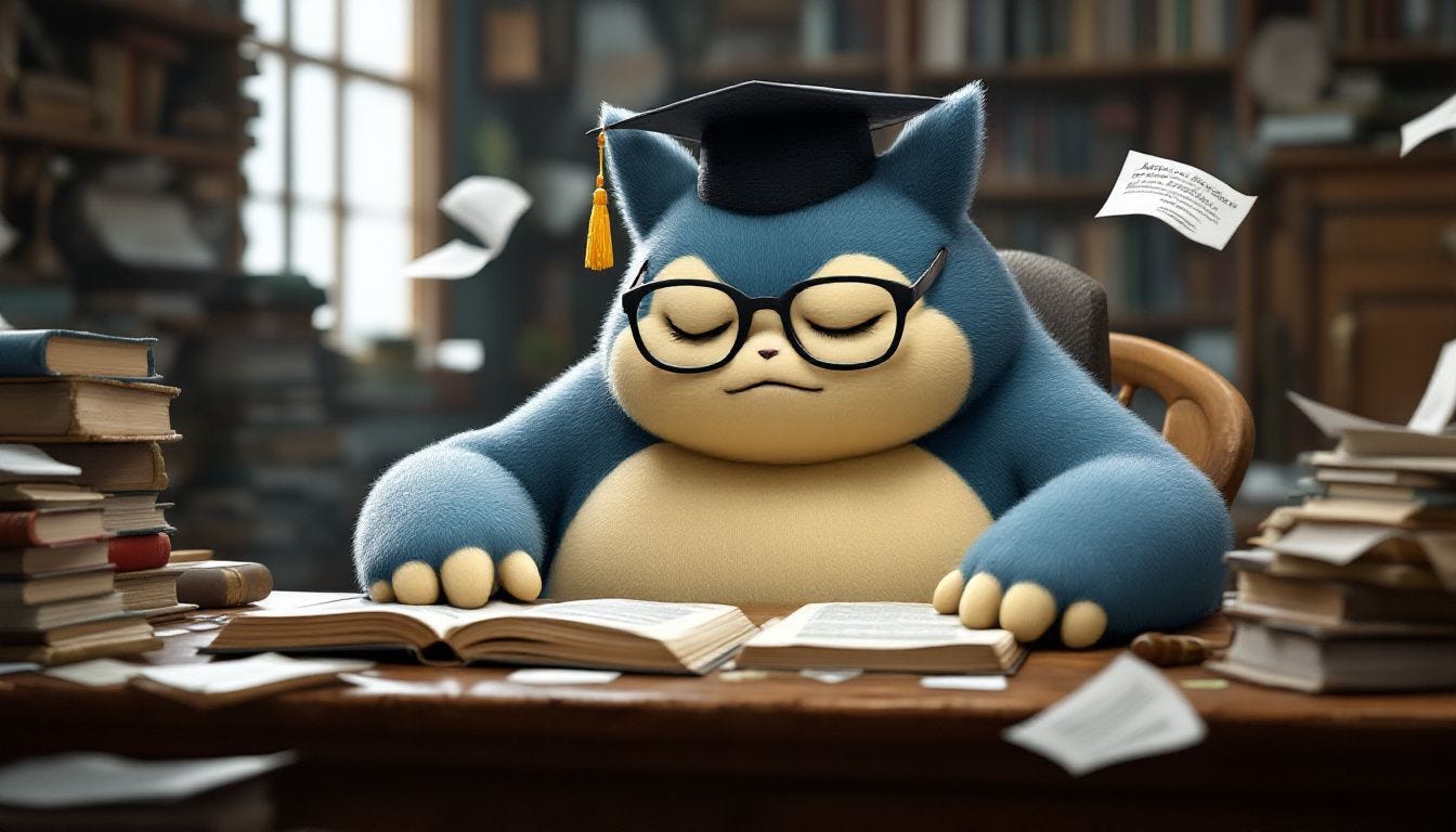 Academic snorlax studying books. Academic snorlax studying books.