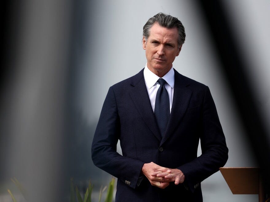 Democratic California Gov. Gavin Newsom speaks during a press conference on Oct. 6, in San Francisco, Calif.