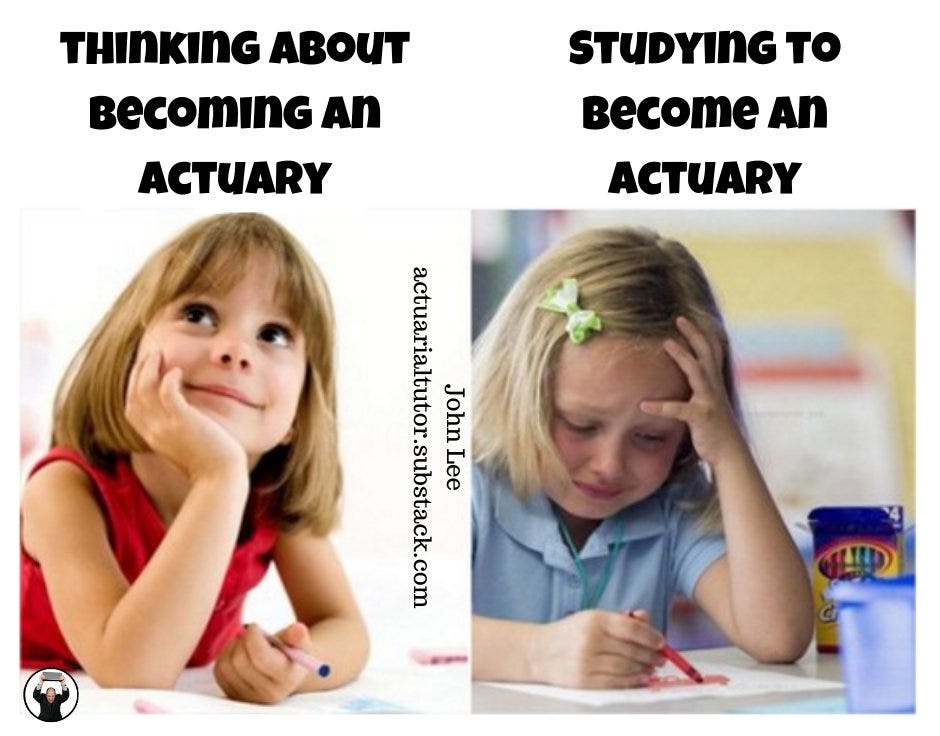 Thinking about becoming an actuary vs reality