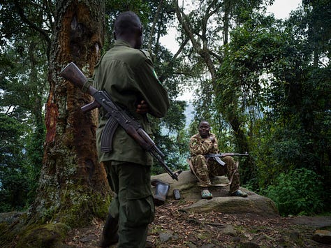 Klaus calculating glacier volumes in the Democratic Republic of Congo