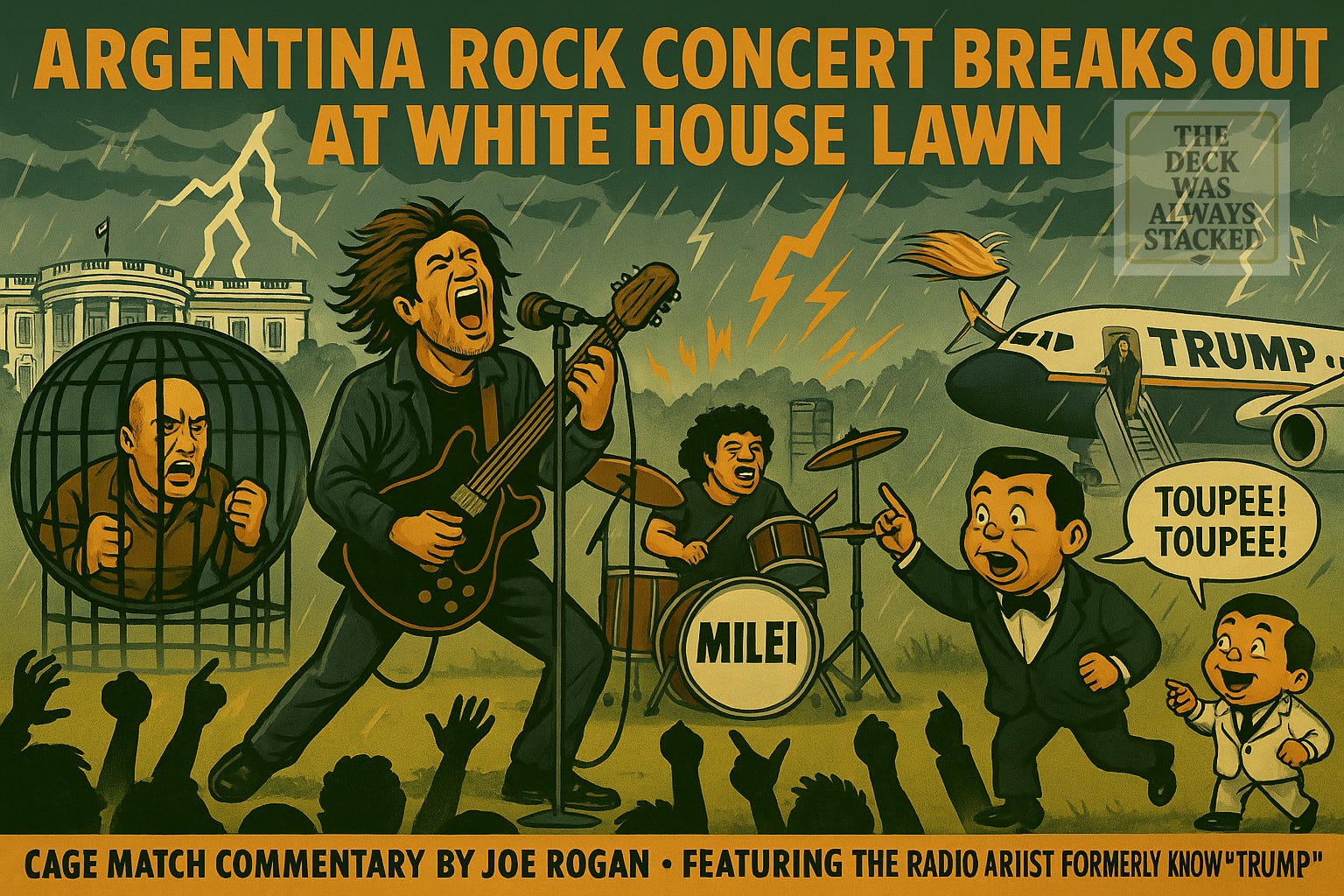The Satirical Sound Initiative performs “Closed for War,” the unofficial anthem of reality in free fall.With global headlines burning and democracy on the ropes, we tuned the amps on the Really White House lawn and let the distortion speak.Closed for War is the sound of a nation arguing with itself — and finally listening.