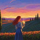 Un tramonto in Toscana [A1-A2]