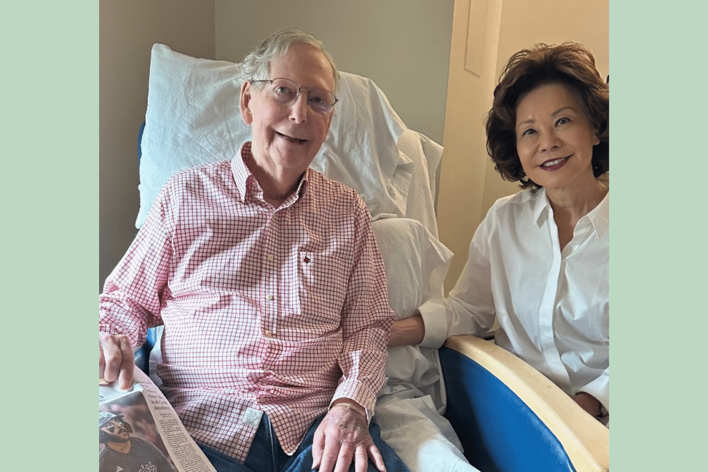 McConnell moves to a rehabilitation center after hospital stay, shares photo with wife • Kentucky Lantern McConnell moves to a rehabilitation center after hospital stay, shares photo with wife • Kentucky Lantern