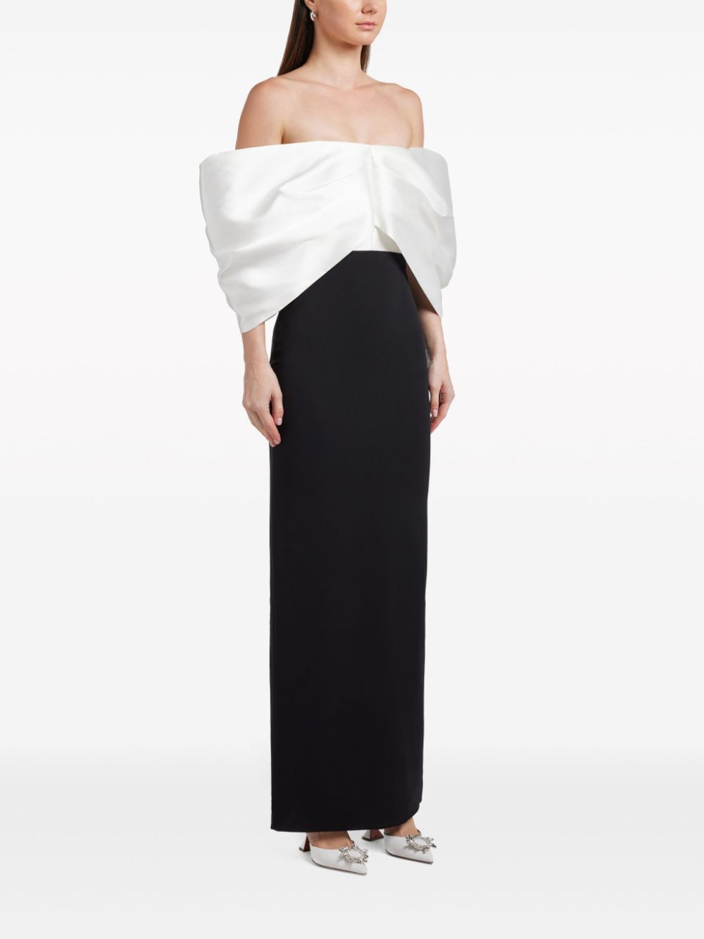 Image 2 of Solace London Filippa off-shoulder gown