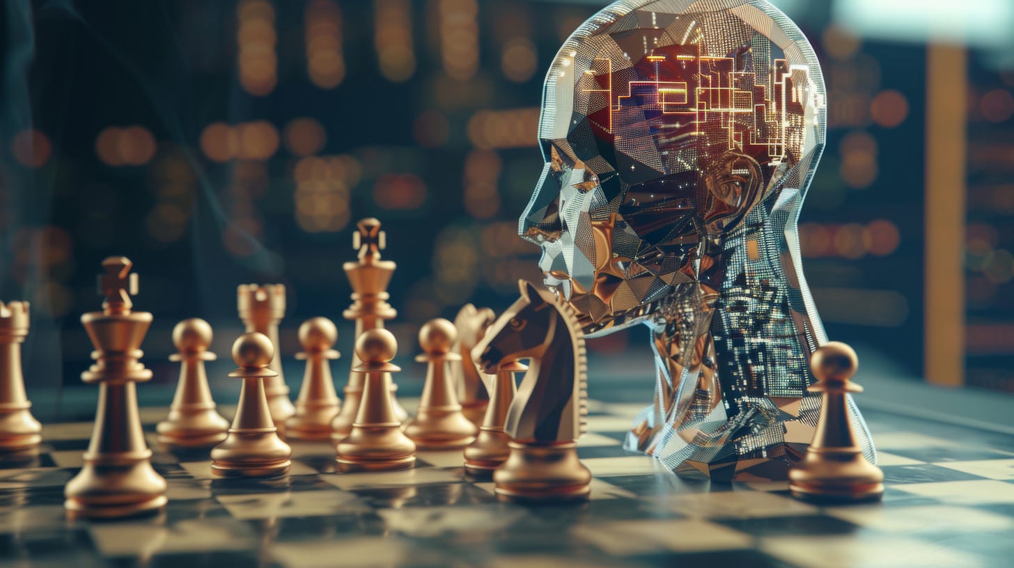 concept of artificial intelligence playing a game of chess
