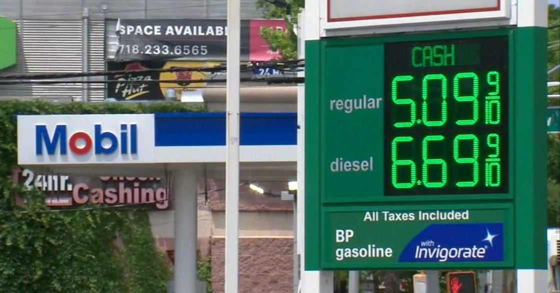 National price on for a gallon of gas has officially reached = $5 - ABC13  Houston