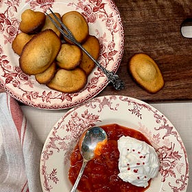 Summer Fruit Compote and Vanilla Honey Madeleines