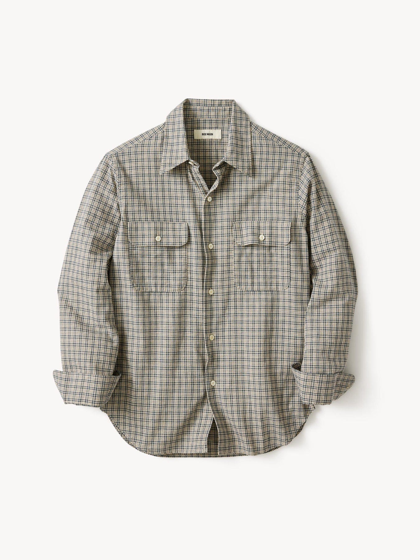 Mendocino Plaid Breeze Cotton Linen Ls Shirt Product Flat Mendocino Plaid Breeze Cotton Linen Ls Shirt Product Flat