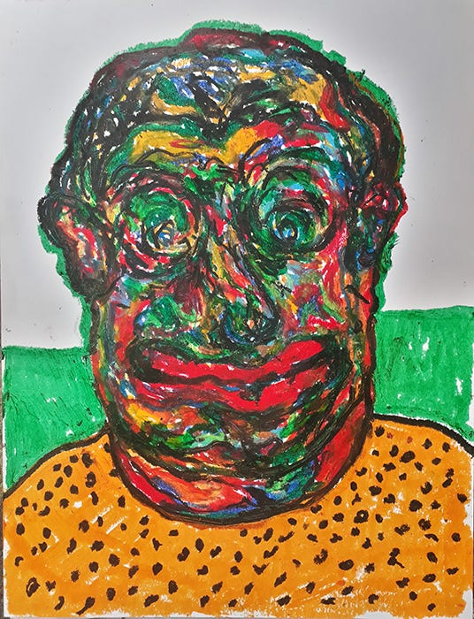 portrait, automatic portrait, paper, pastel, Greek artist, painting, artwork, dimitris ntokos, lives in Athens, scarab, scarabeus, beetle, dimitris dokos, canvas, contemporary art, modern art, art, beetle, optic art, art