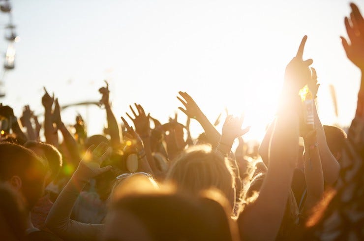 Summer music festival audience billboard 1548