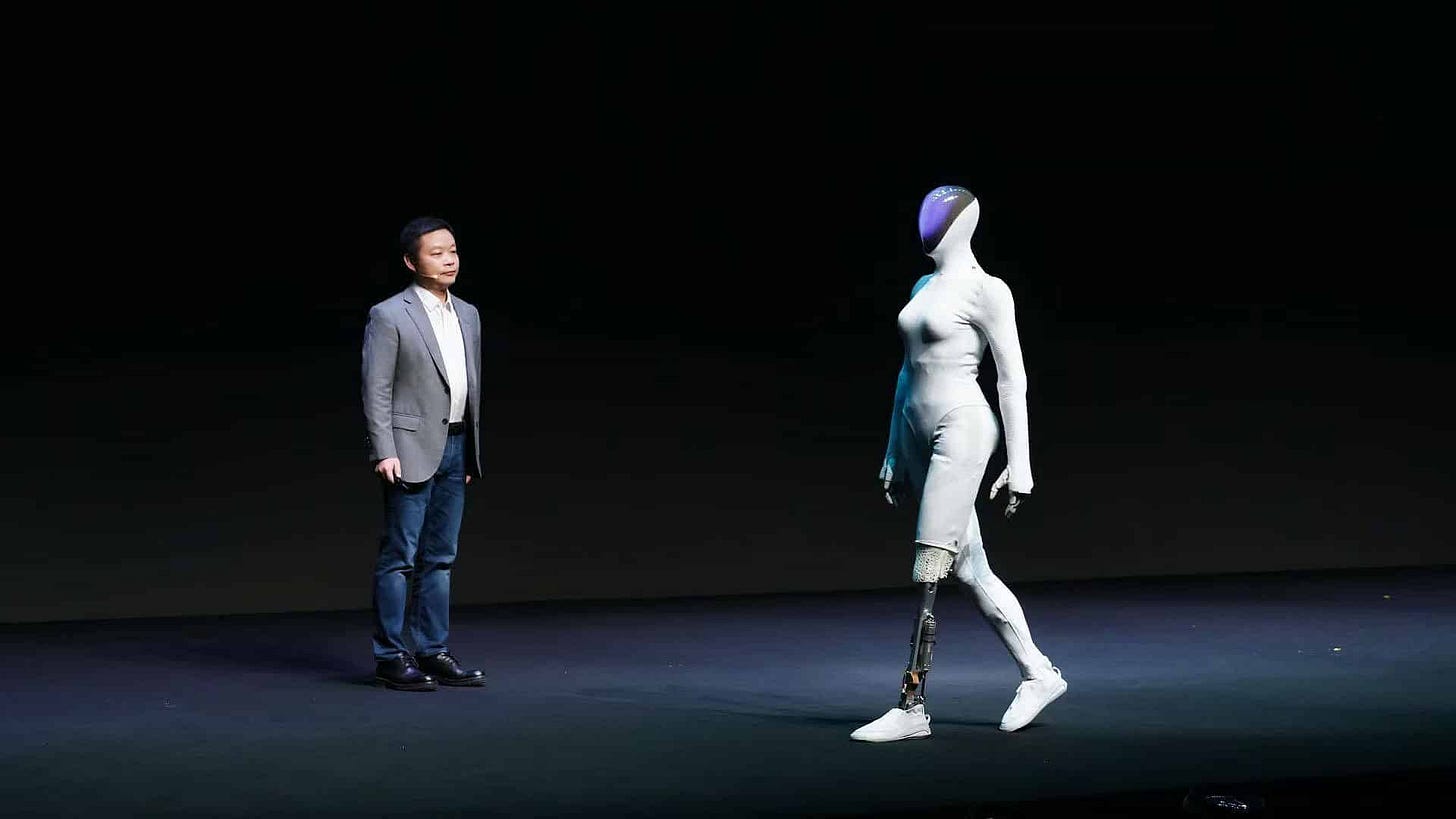 Xpeng's Iron humanoid robot looks so real that some suspect it hides a  human inside - CnEVPost