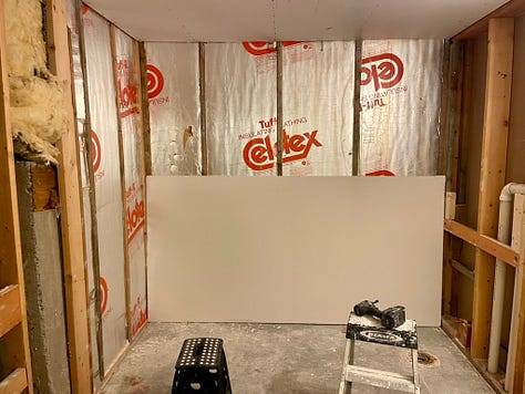 Photos of some of the major work the guys have been doing completely gutting and repairing some restrooms.