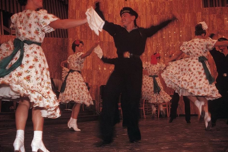 Sailors enjoying a dance in Yalta. Sailors enjoying a dance in Yalta.
