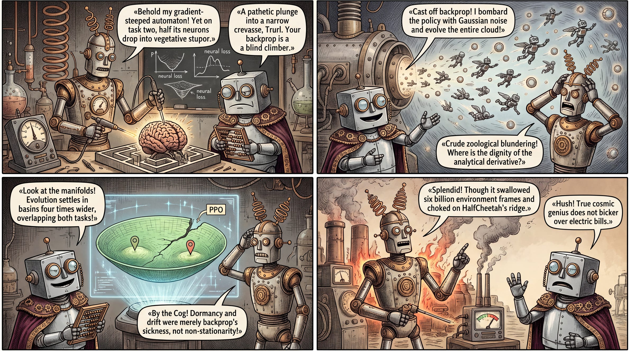 Continual Reinforcement Learning with Neuroevolution