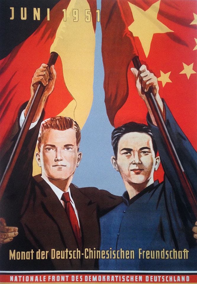 r/PropagandaPosters - "The Month of German-Chinese Friendship" GDR poster, 1951