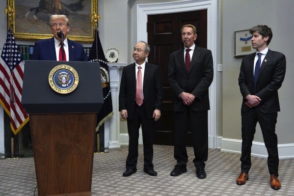 President Trump highlights investing $500 billion in 'Stargate' AI project  | AP News