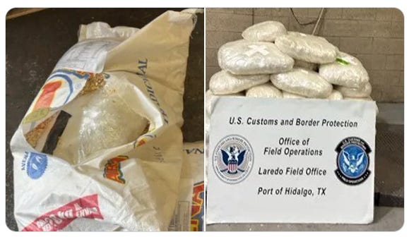 Cartel smugglers hid more than $10 million worth of meth inside a shipment of oat flakes. Cartel smugglers hid more than $10 million worth of meth inside a shipment of oat flakes.