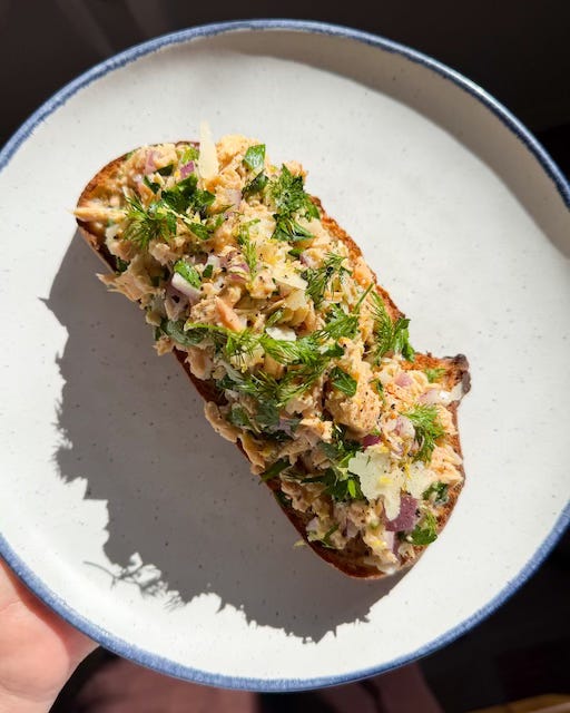 Herby Lemony Parmesan Tuna Salad