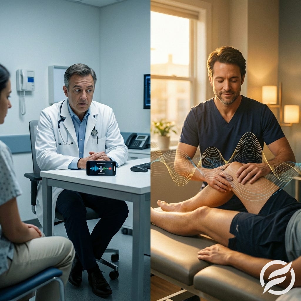 Comparison of physician vs PT verbal documentation workflow Comparison of physician vs PT verbal documentation workflow