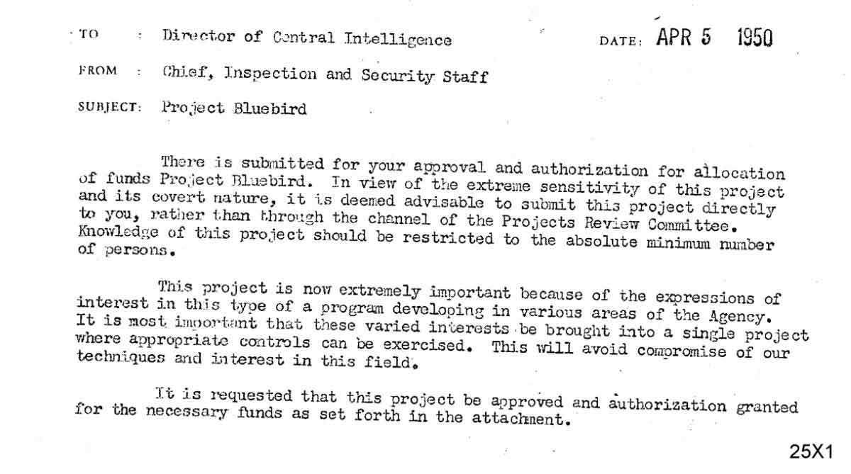 cia project bluebird