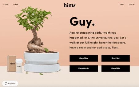 The Hims Website Adds Approachability To Men's Health & Wellness With A  Clean Digital Destination | DesignRush