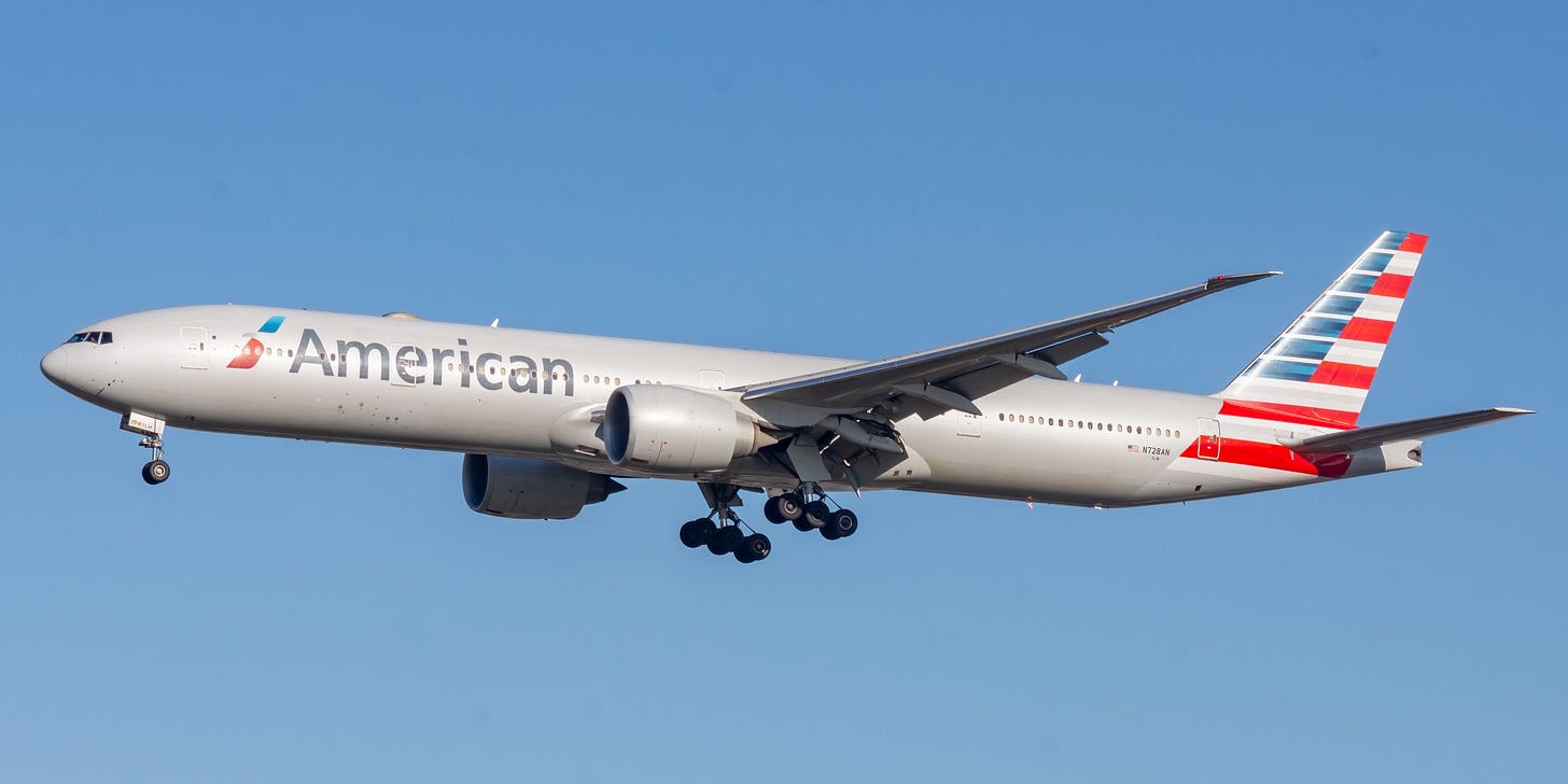 American Airlines Boeing 777-300ER in flight