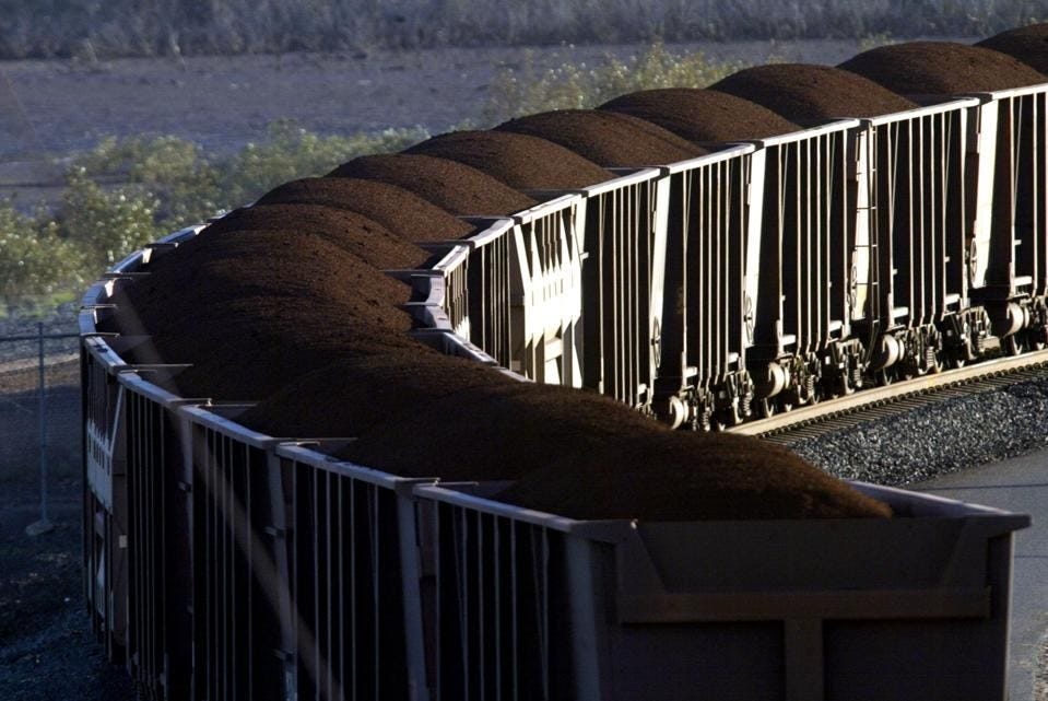 Generic - An iron Ore train arrives at Port Hedland processing Pilbara Iron Ore Generic - An iron Ore train arrives at Port Hedland processing Pilbara Iron Ore