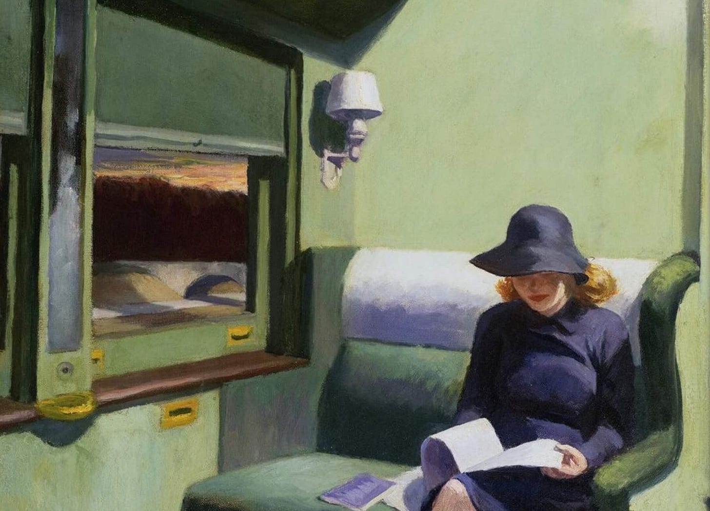 Reproduction de Compartment C, Car 293 de Edward Hopper – Galerie Mont-Blanc Reproduction de Compartment C, Car 293 de Edward Hopper – Galerie Mont-Blanc