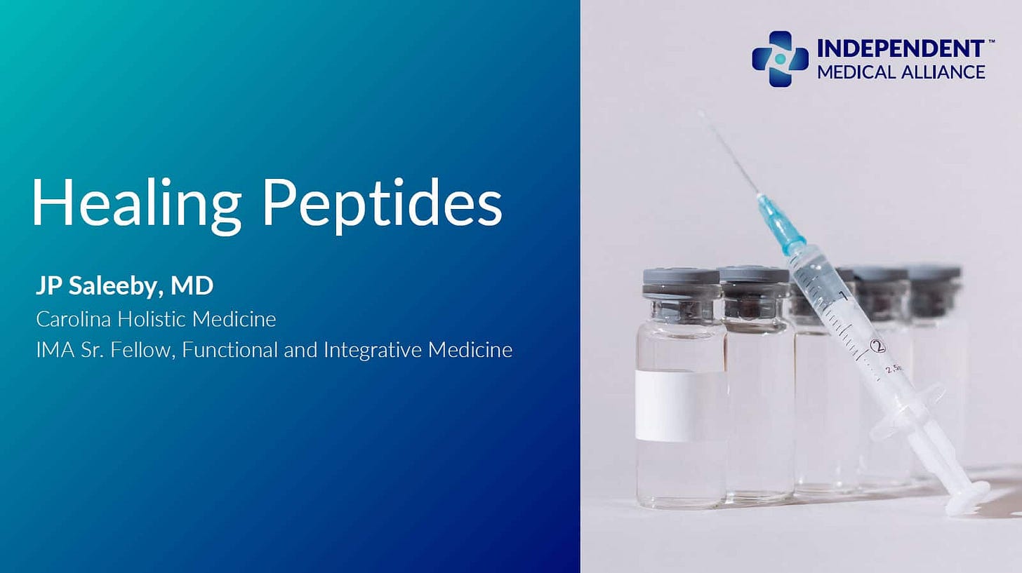 healing peptides webinar slides