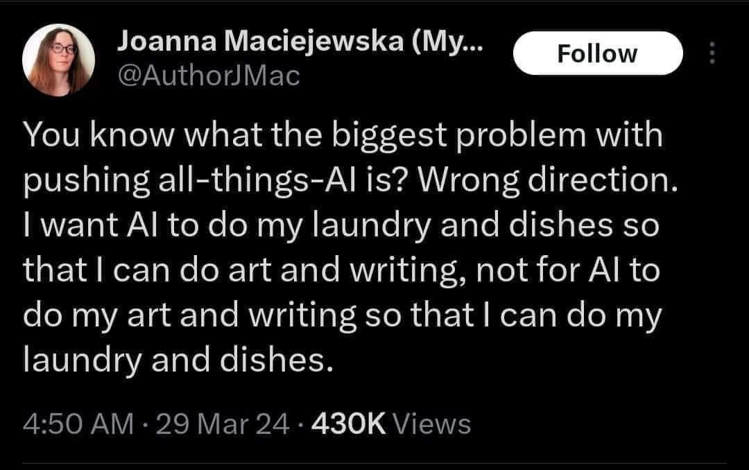 We're using AI wrong : r/WhitePeopleTwitter