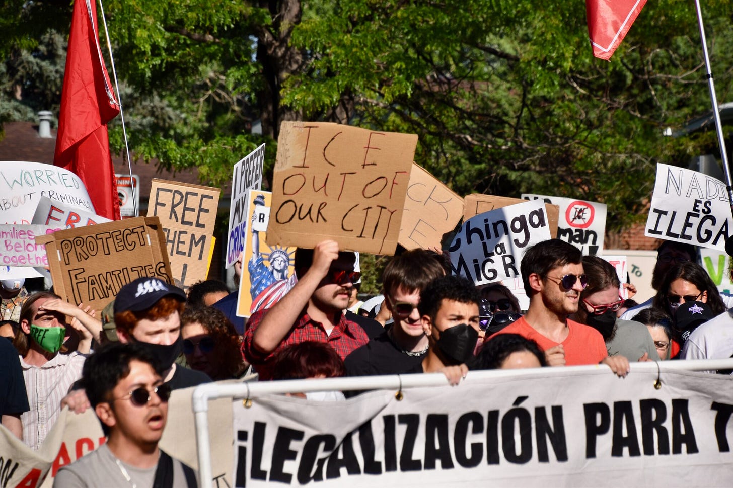 Coloradans march to Aurora ICE facility to show solidarity with L.A.  protests | Colorado Newsline