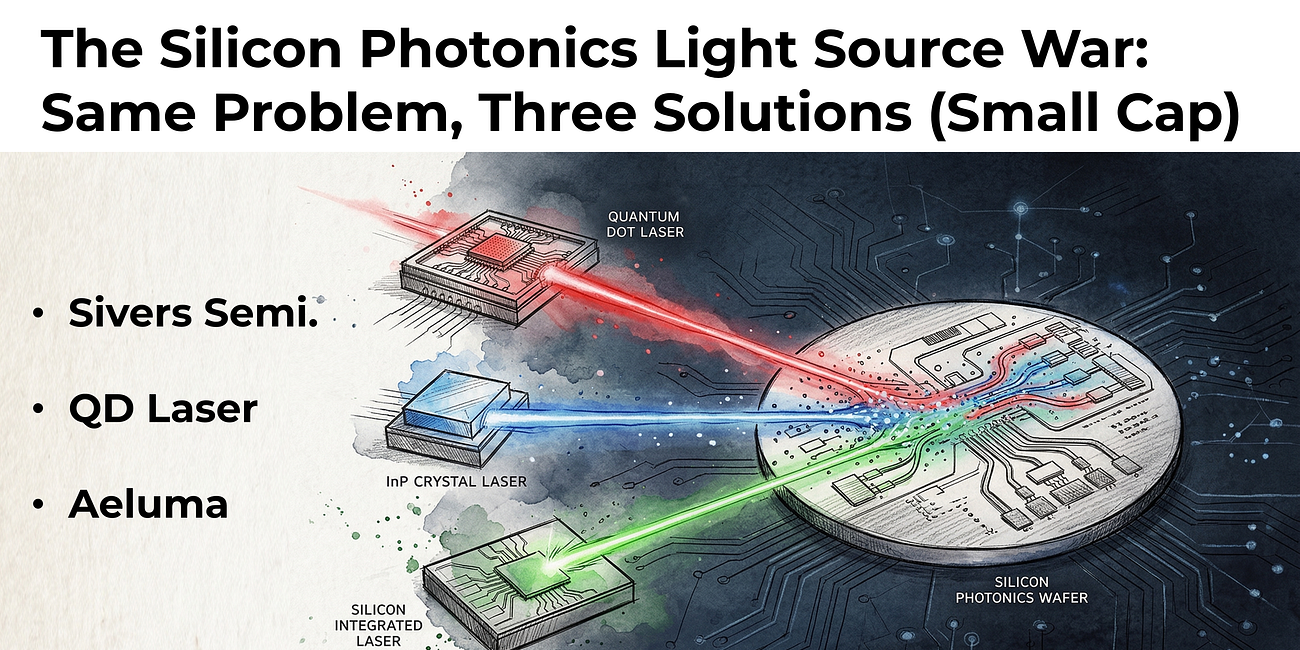 The Silicon Photonics Light Source War: Same Problem, Three Solutions (Small Cap)