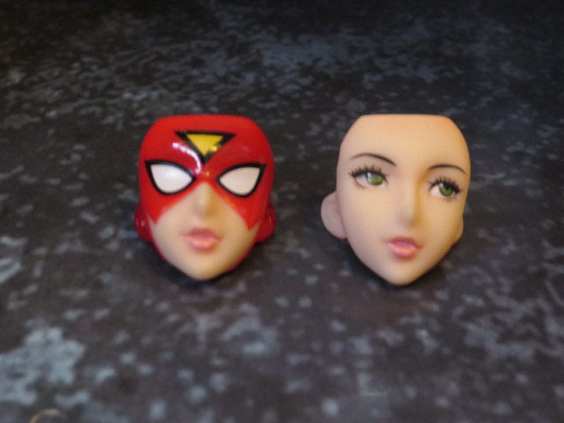 Kotobukiya Bishoujo Spider Woman mask and no mask Kotobukiya Bishoujo Spider Woman mask and no mask