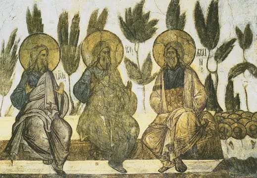 Icon of Patriarchs Abraham, Isaac, & Jacob (Rublev) - CP812