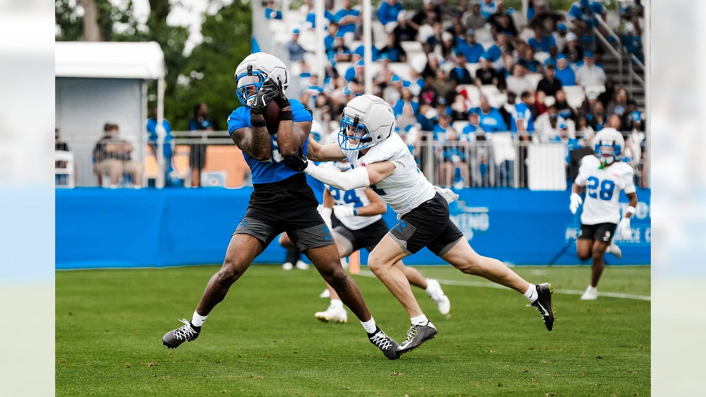 Jackson Meeks and Dan Jackson at 2026 Detroit Lions training camp Jackson Meeks and Dan Jackson at 2026 Detroit Lions training camp