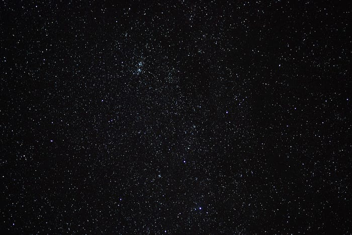 The universe of stars dotted in infinite blackness