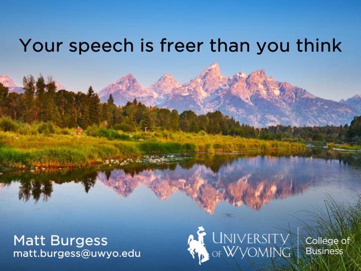 Your speech is freer than you think