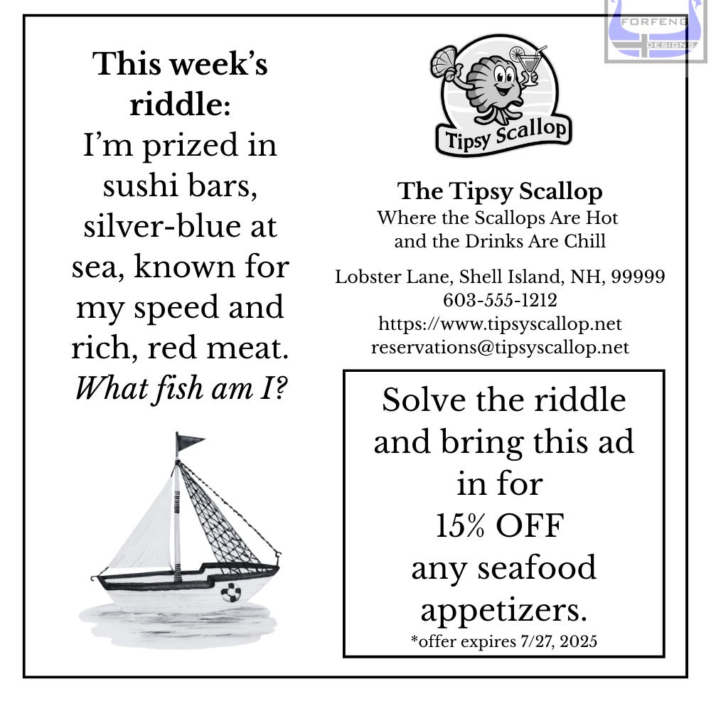 Example of an ad for a restaurant