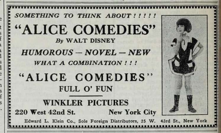 The beginning of the Disney Brothers' studio- “The Alice Comedies…” |  Mickey News