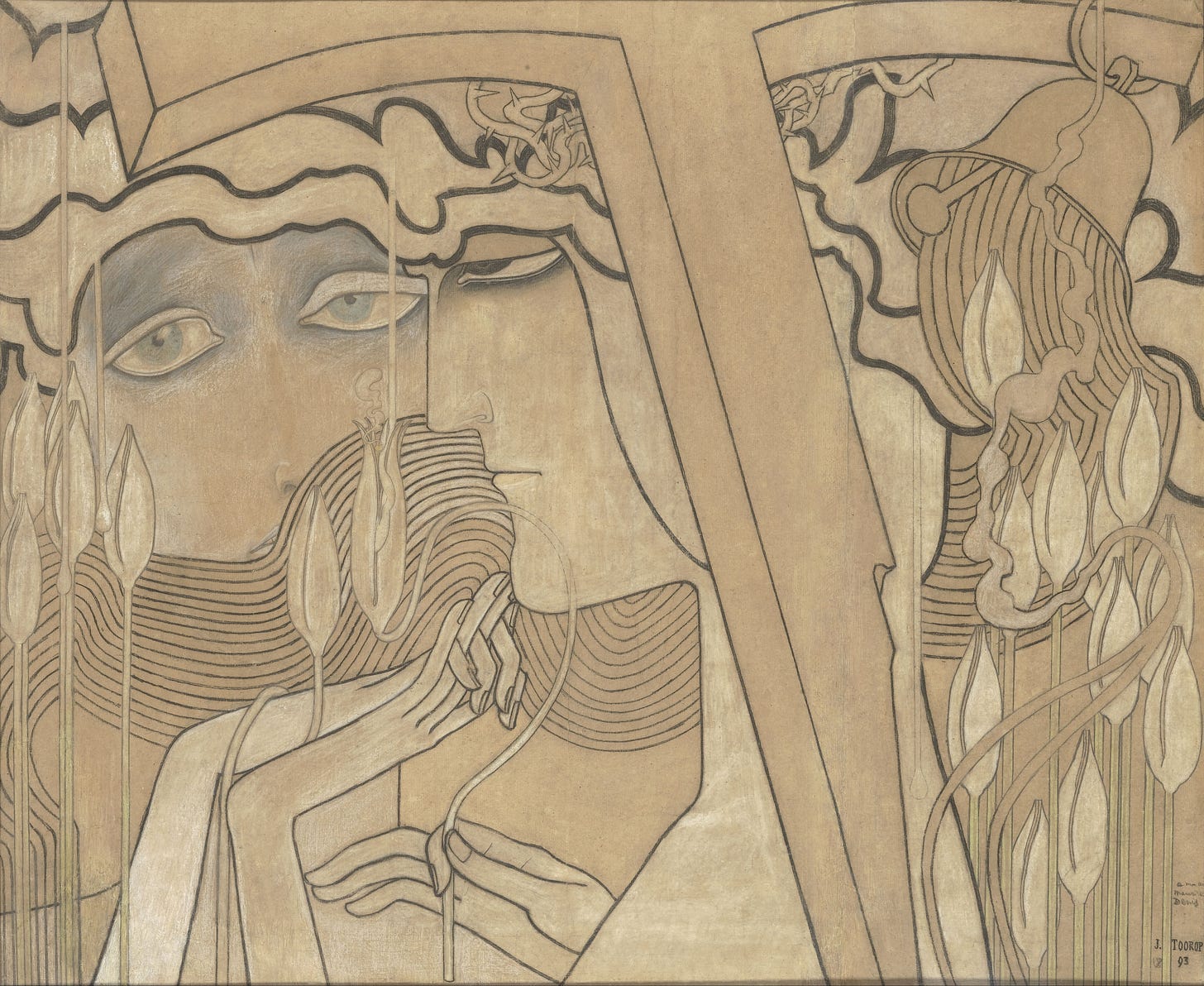 Jan Toorop — Desire and satisfaction (1893)