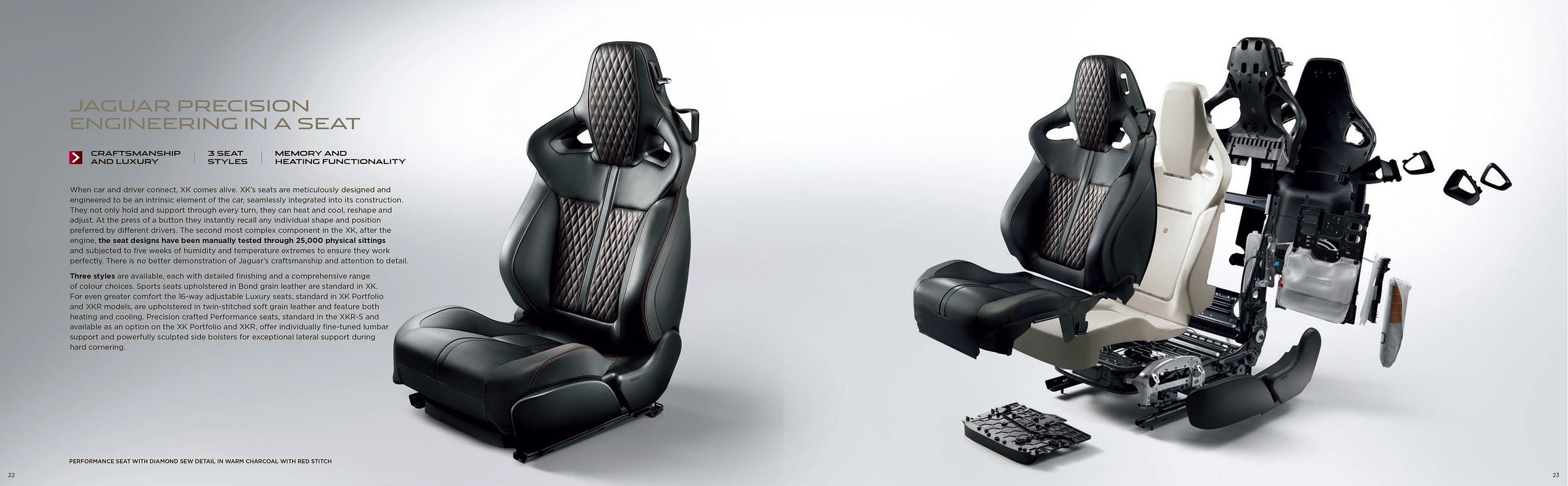 Jaguar XK 2013 brochure seats