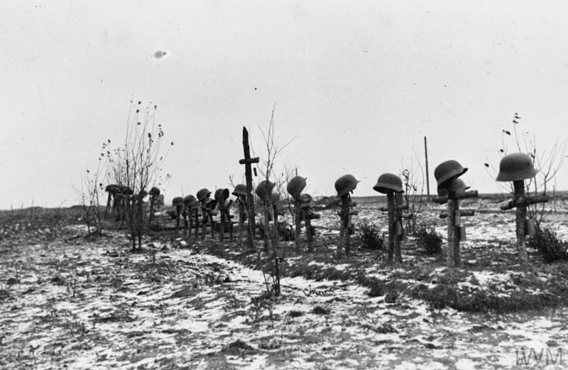 German graves during the invasion of the Soviet Union.