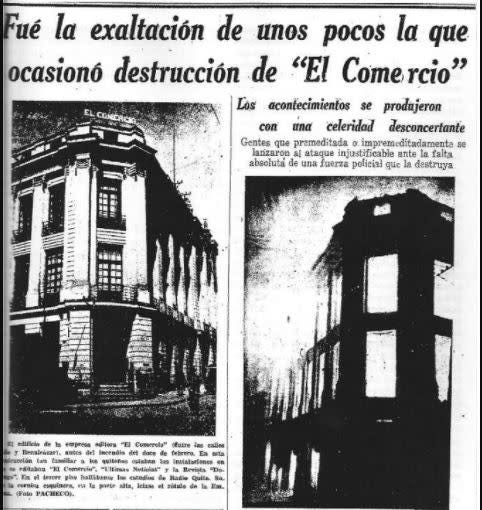 Recorte de prensa sobre la tragedia en Quito (imagen vía radiocut.fm)