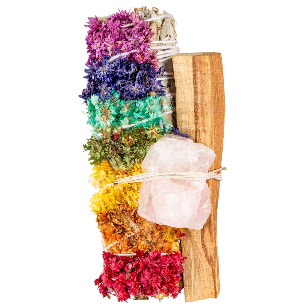 Chakra Sage Bundle with Rose Quartz