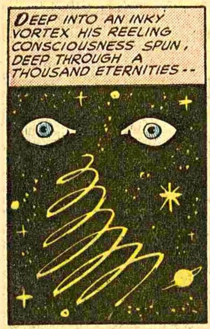 This may contain: an advertisement for the deep into - inky vortex his feeling consciousness spur through a thousand This may contain: an advertisement for the deep into - inky vortex his feeling consciousness spur through a thousand