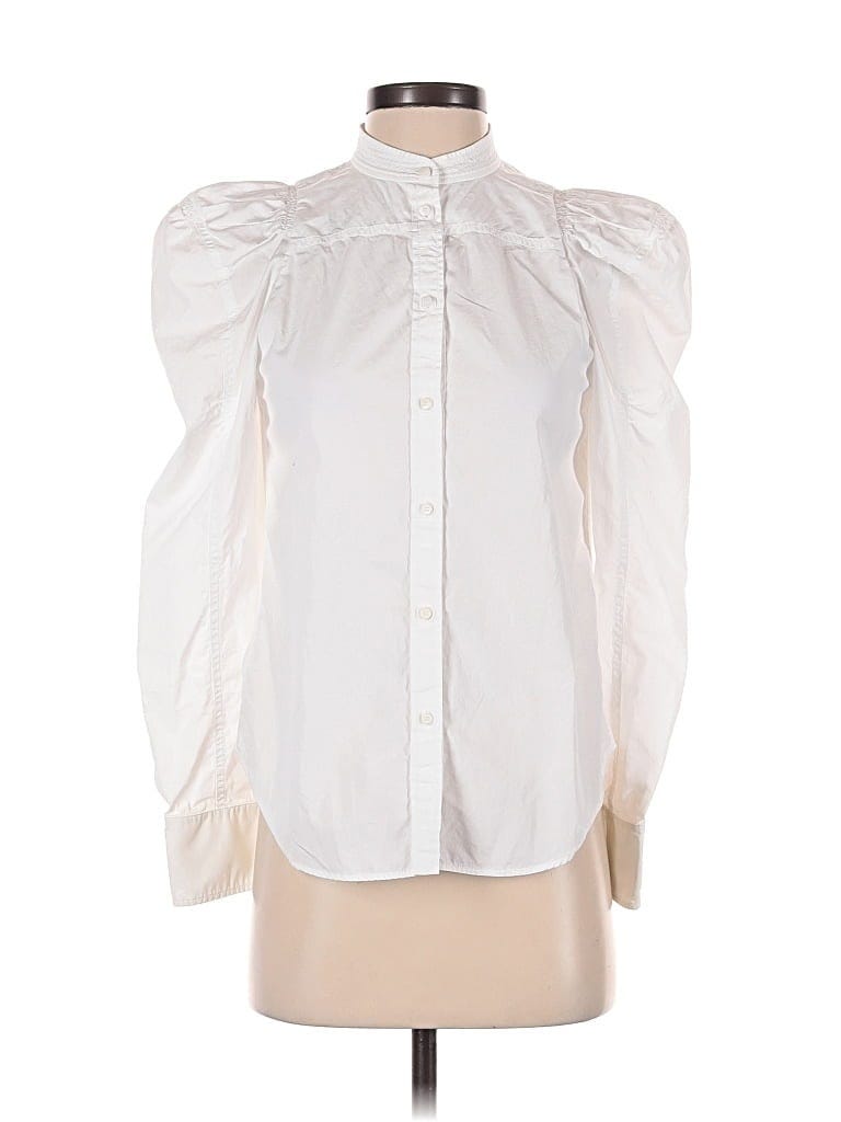 Chloé 100% Cotton White Long Sleeve Blouse Size EU (FR) 34 / US 2 - photo 1 Chloé 100% Cotton White Long Sleeve Blouse Size EU (FR) 34 / US 2 - photo 1