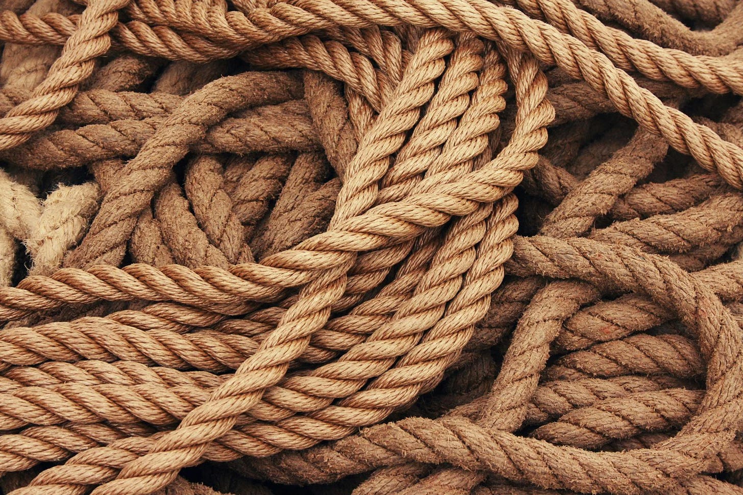 A lengthy coil of rope A lengthy coil of rope