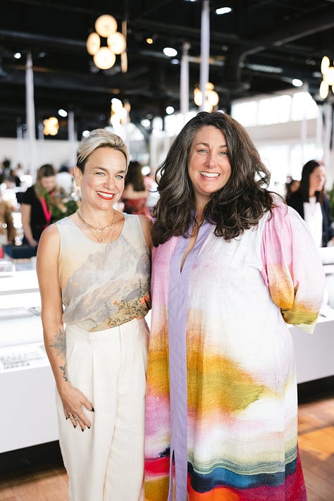 Paris favourites and Melee jeweller's jewels: a chainmail ring by Alex Fitx, Whitebird jewellery store, a necklace by Mariko Tsushiyama, breakfast at Sain boulangerie, sapphire shield ring by Universal Deco, Lauren Wolf and Rebecca Overmann, founders of Melee the Show.