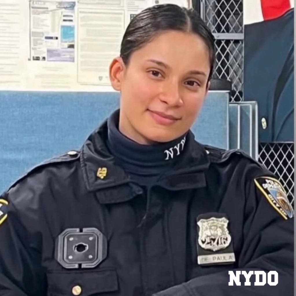 NYPD officer Rebecca De Paula in uniform.